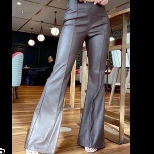 Lane 201 leather flare pants